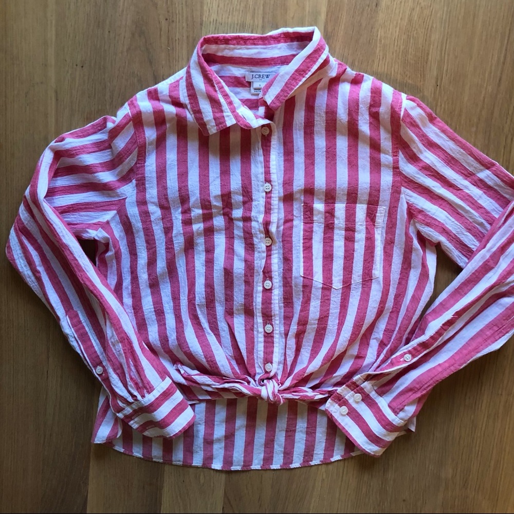 J. Crew - Women’s button-up shirt - red/white